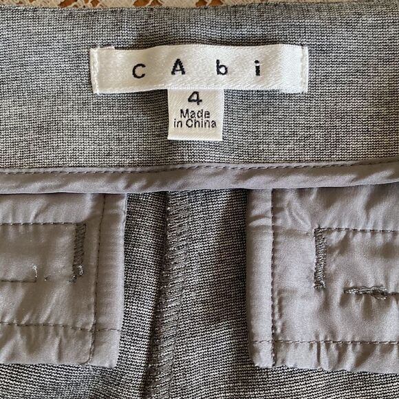 Cabi Newport Side Zip Ponte Knit Gray Slim Leg Style 814 Women’s Size 4 - Picture 9 of 14